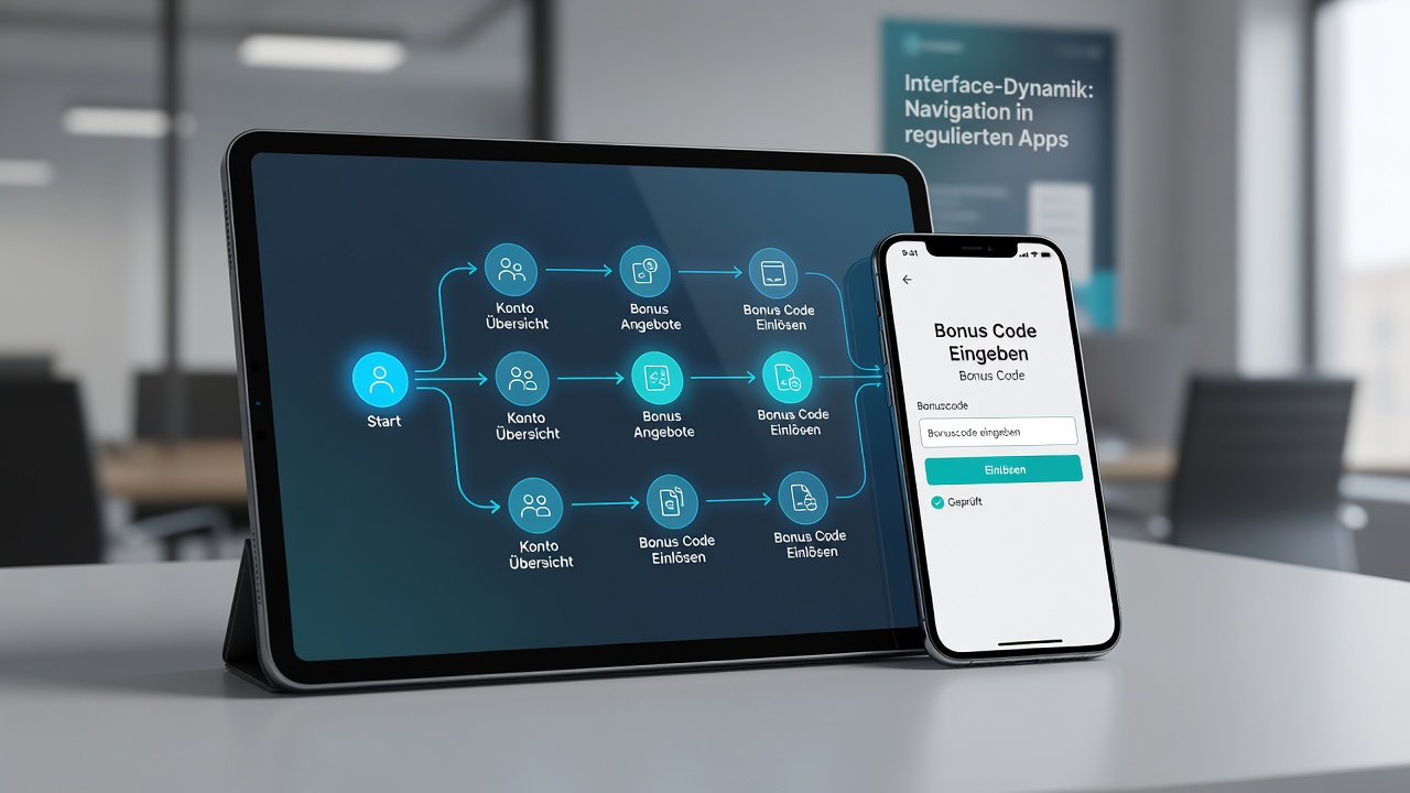 Visualisierung von progressiven Belohnungssystemen und Navigationspfaden in deutschen regulierten Apps