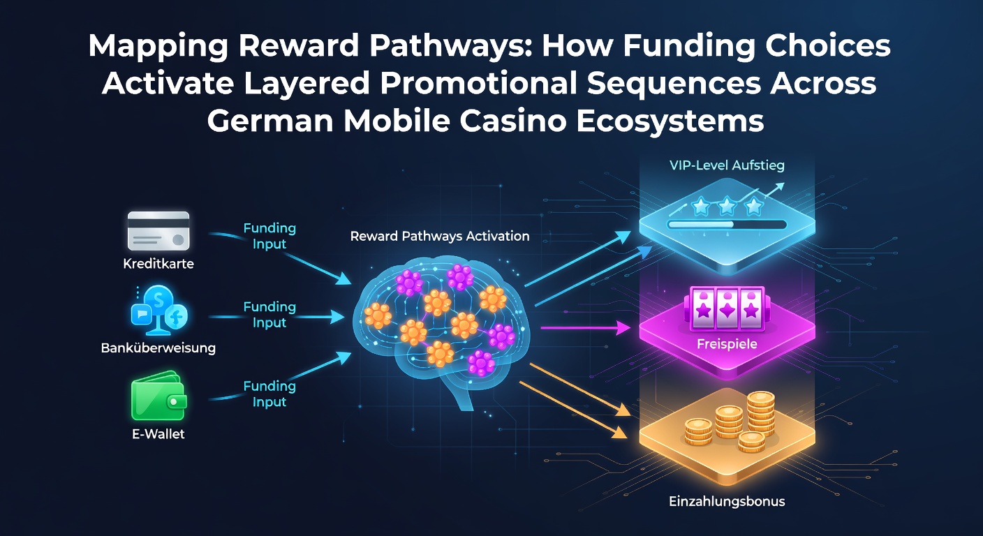 Darstellung von Belohnungspfaden in mobilen Casinos mit Fokus auf Zahlungsoptionen und Bonussequenzen