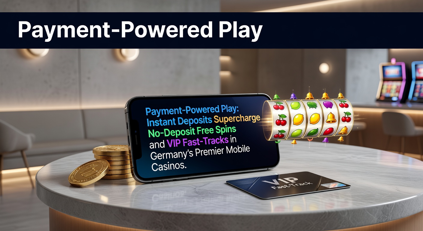 Smartphone mit blitzschnellen Einzahlungen und drehenden Free-Spins in einem deutschen Mobile-Casino-App