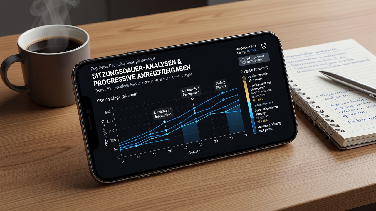 Mobile App-Schnittstelle mit Sitzungsdaten und Incentive-Fortschrittsanzeige