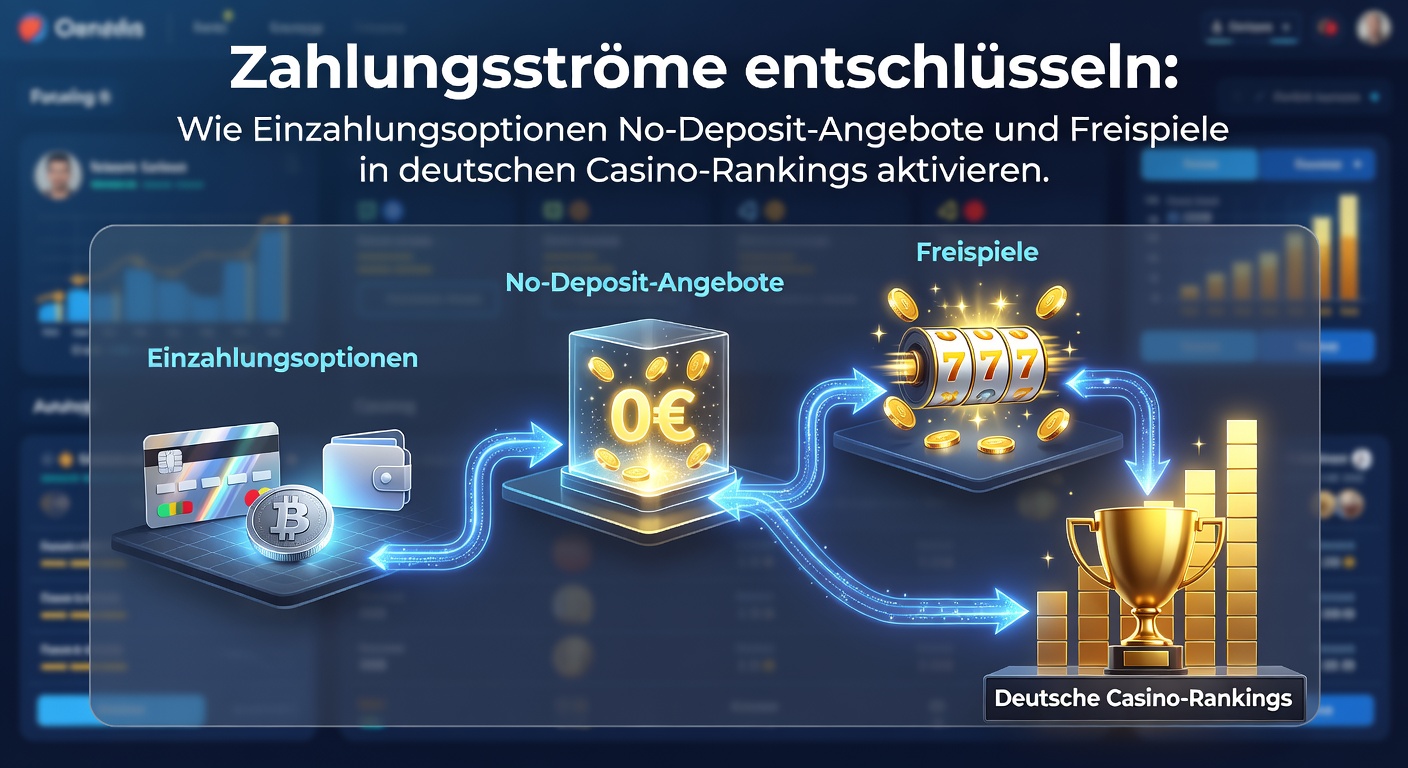 Grafik zeigt Zahlungsflüsse in Online-Casinos mit Einzahlungsoptionen, Boni und Freispielen in Deutschland